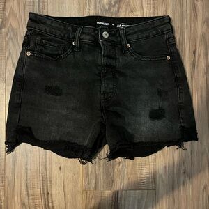 Old Navy Women's Distressed Black Jean Shorts